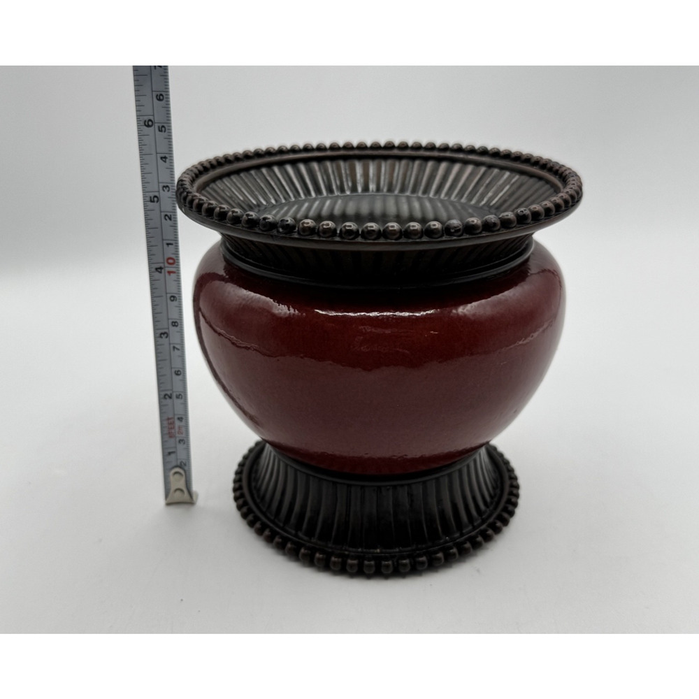 Vintage PartyLite Moroccan Spice Pillar Candle Holder 5" tall x 5 1/2" pre-owned - Picture 5 of 5
